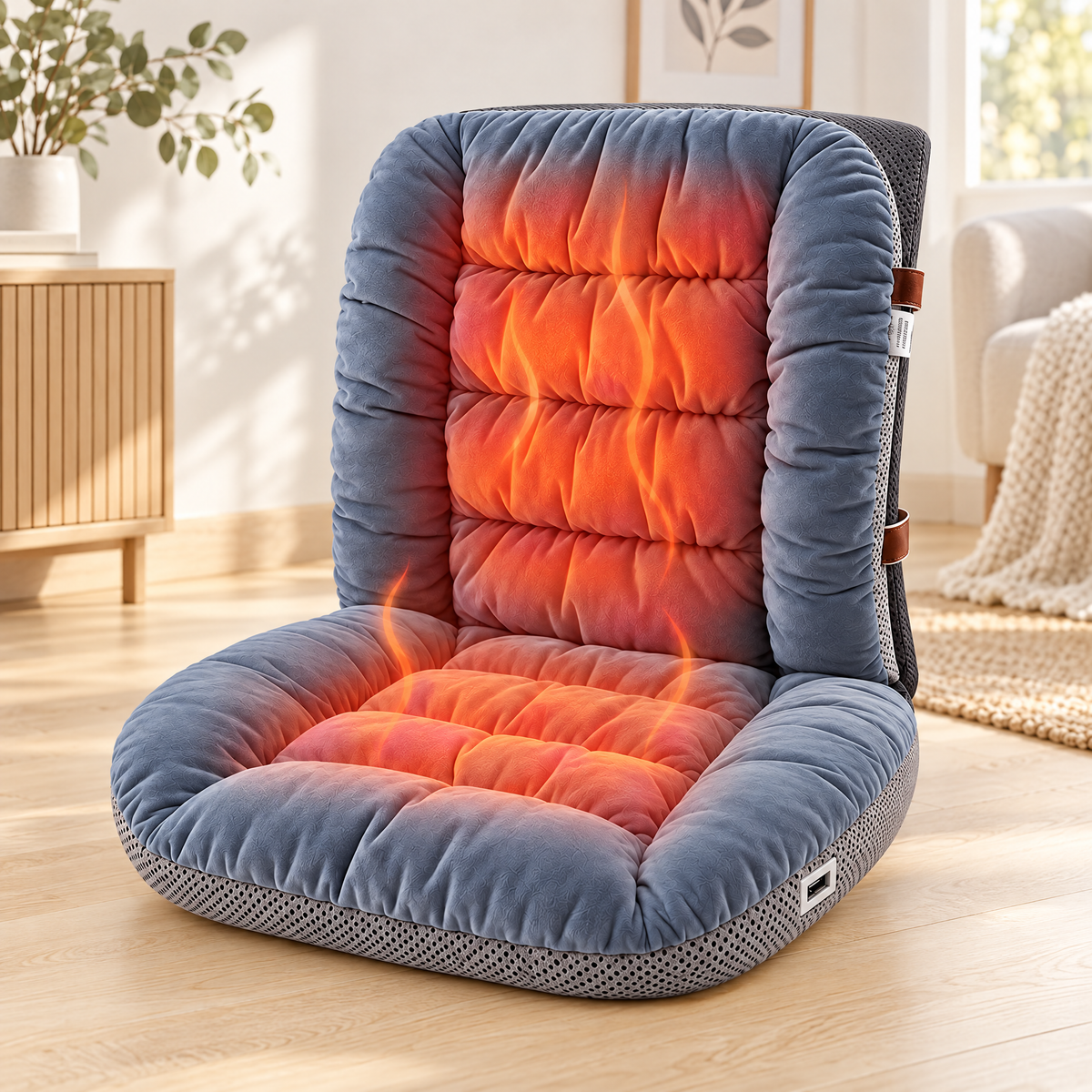 Seat and backrest heating zones